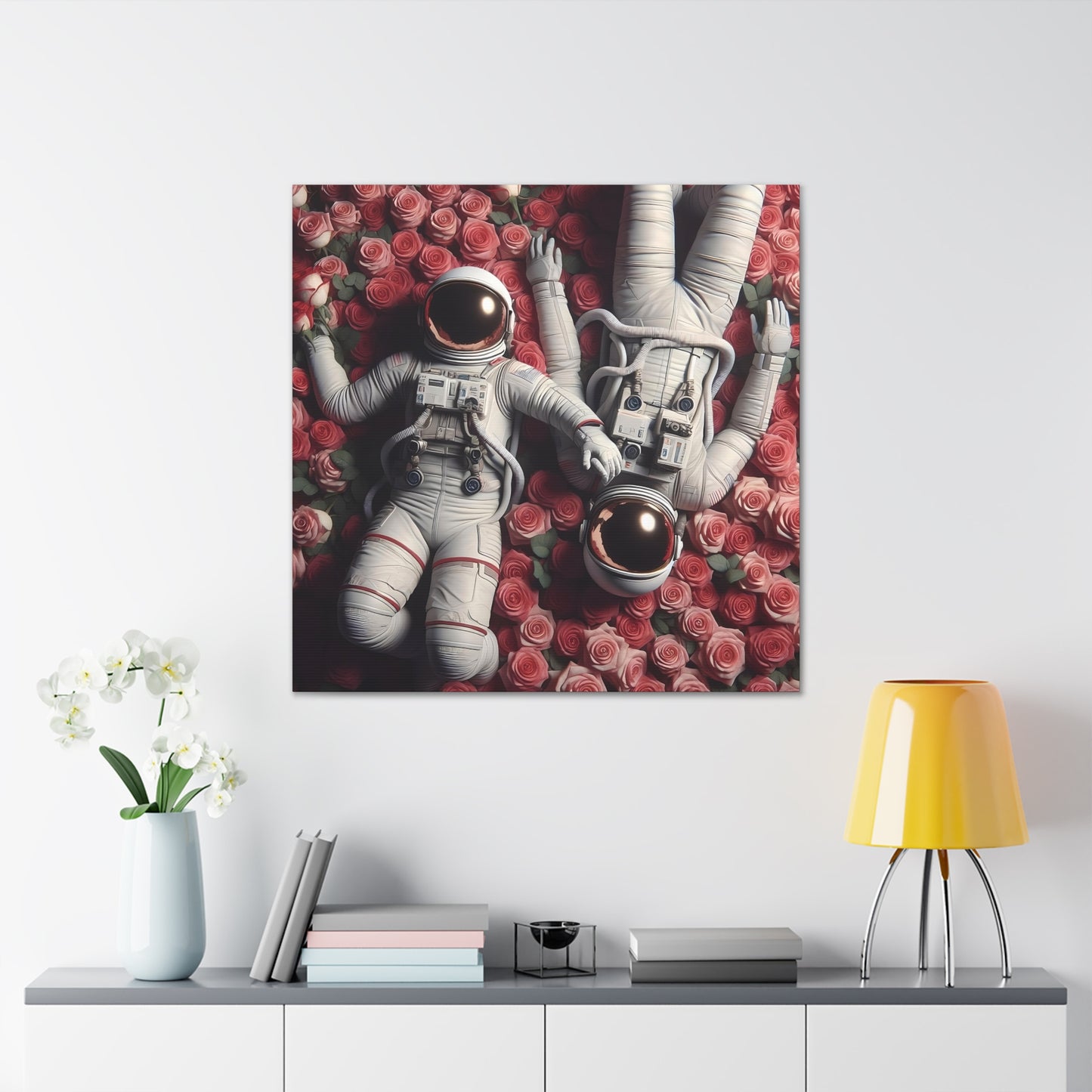 Love Beyond the Stars: A Surreal Journey Canvas Gallery Wrap