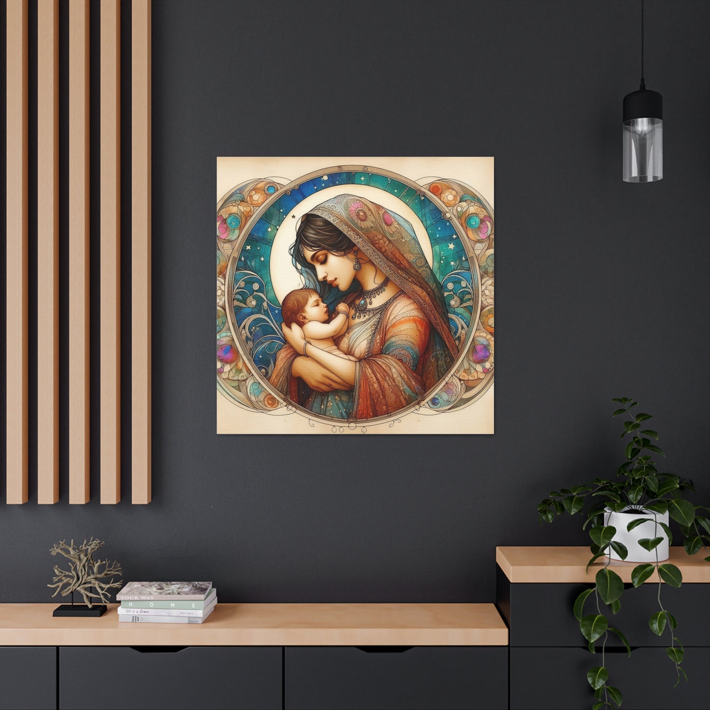 Eternal Embrace: A Canvas Print of Motherly Love