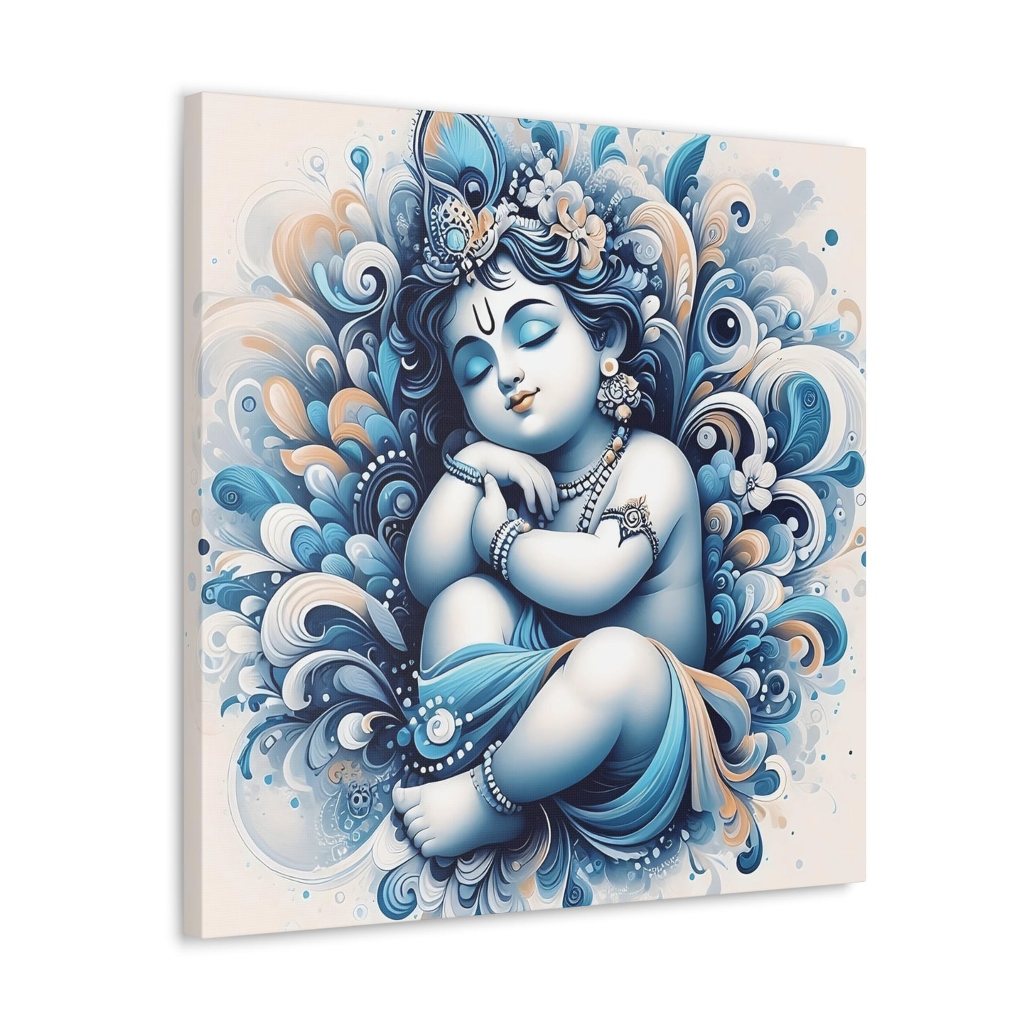 Divine Beginnings - Baby Krishna Canvas Art Piece