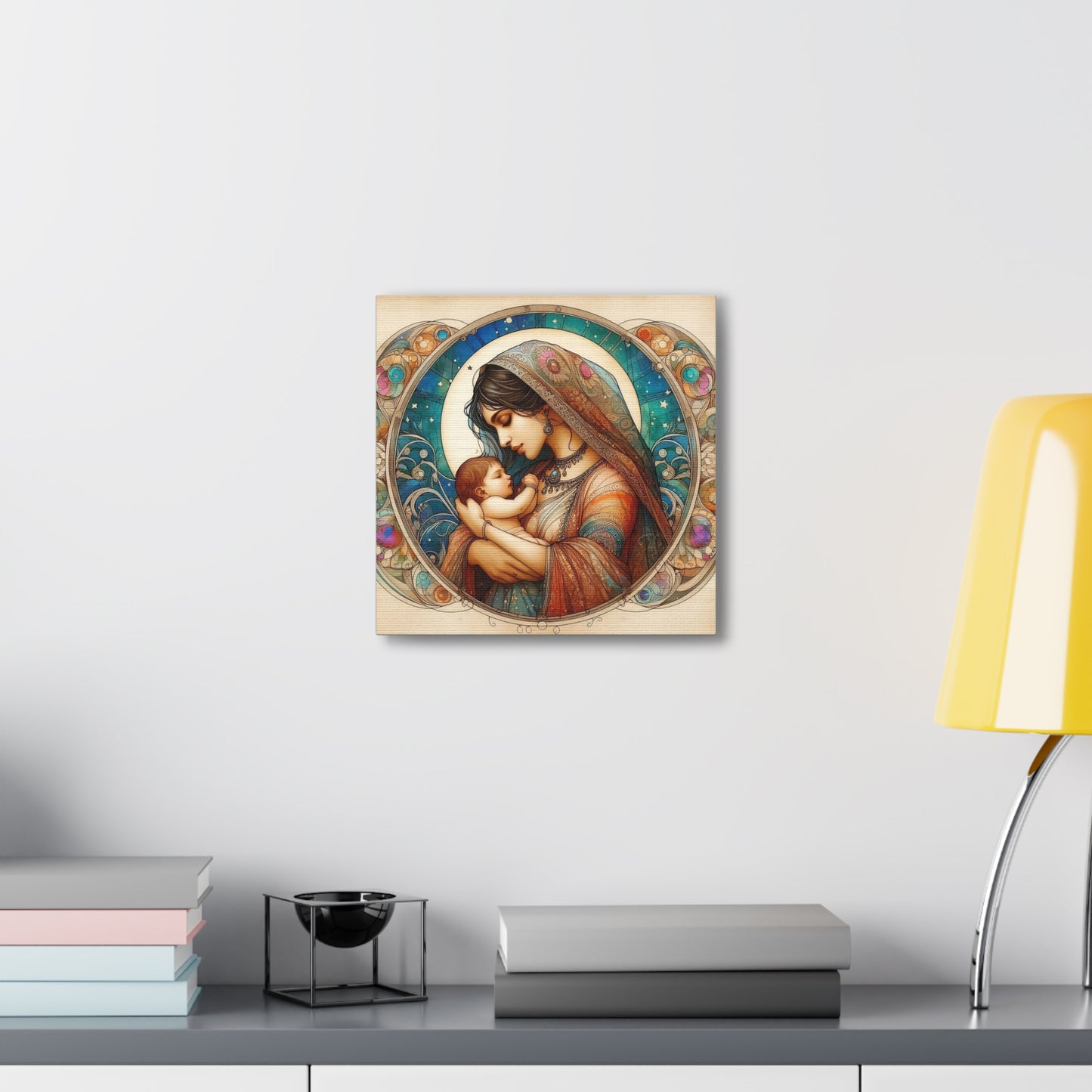 Eternal Embrace: A Canvas Print of Motherly Love