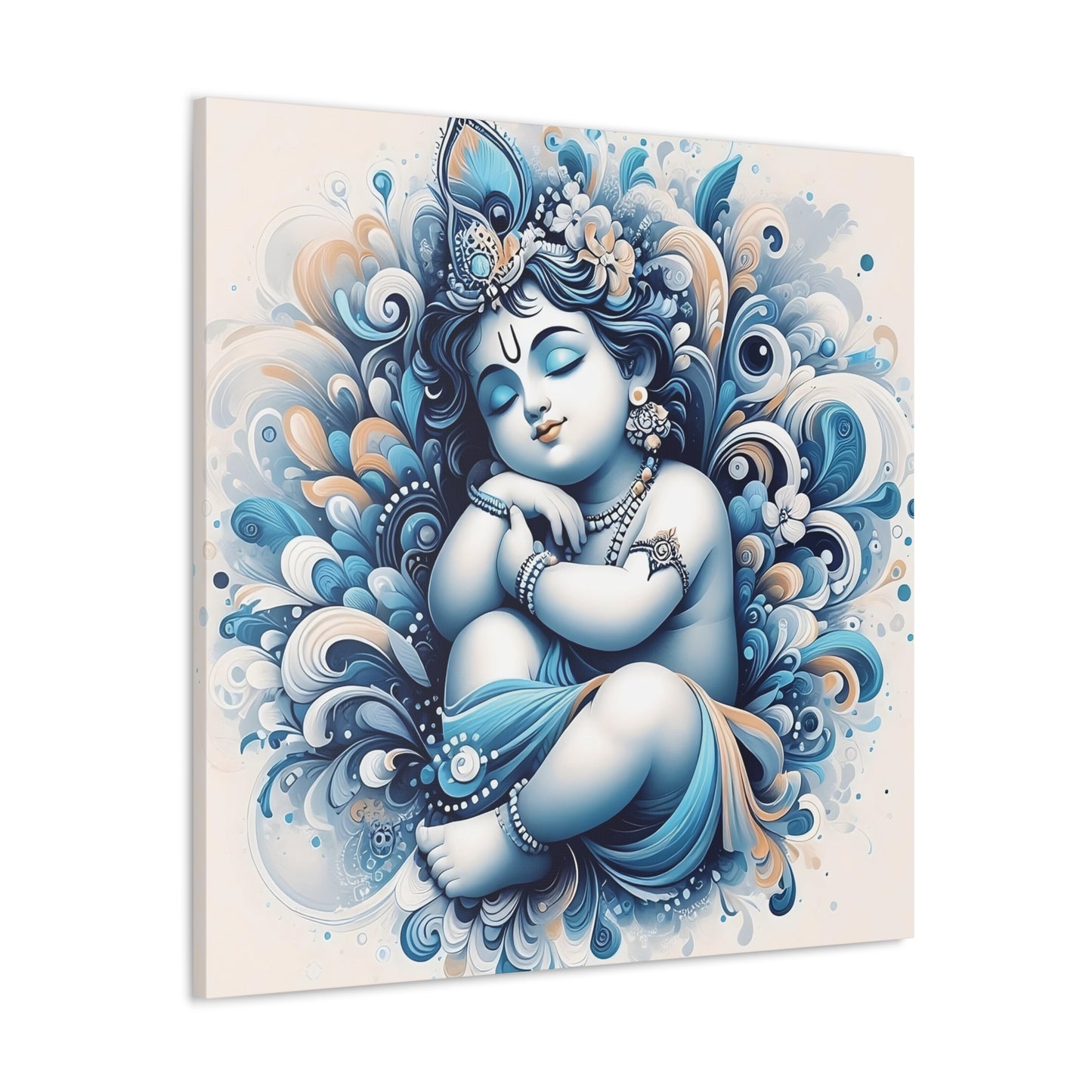 Divine Beginnings - Baby Krishna Canvas Art Piece