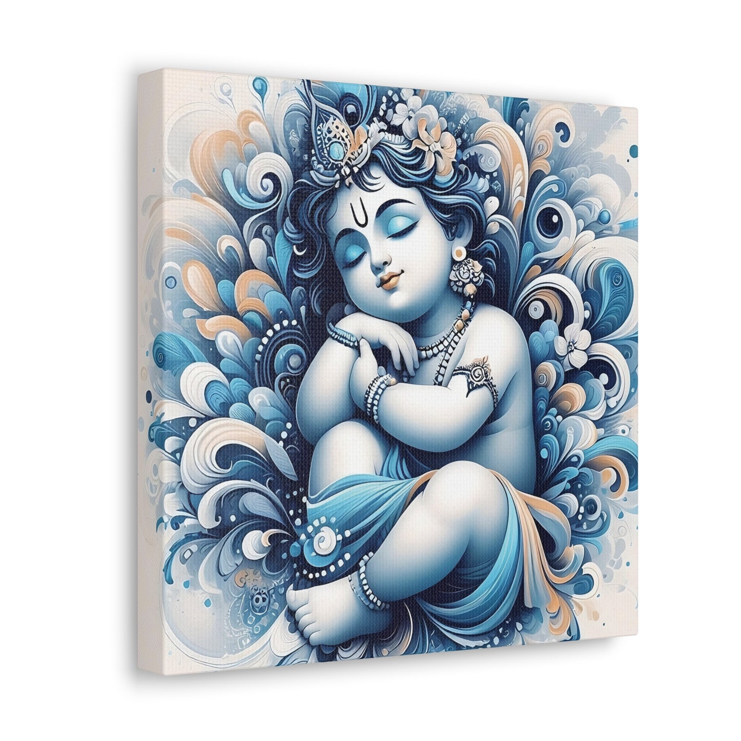 Divine Beginnings - Baby Krishna Canvas Art Piece