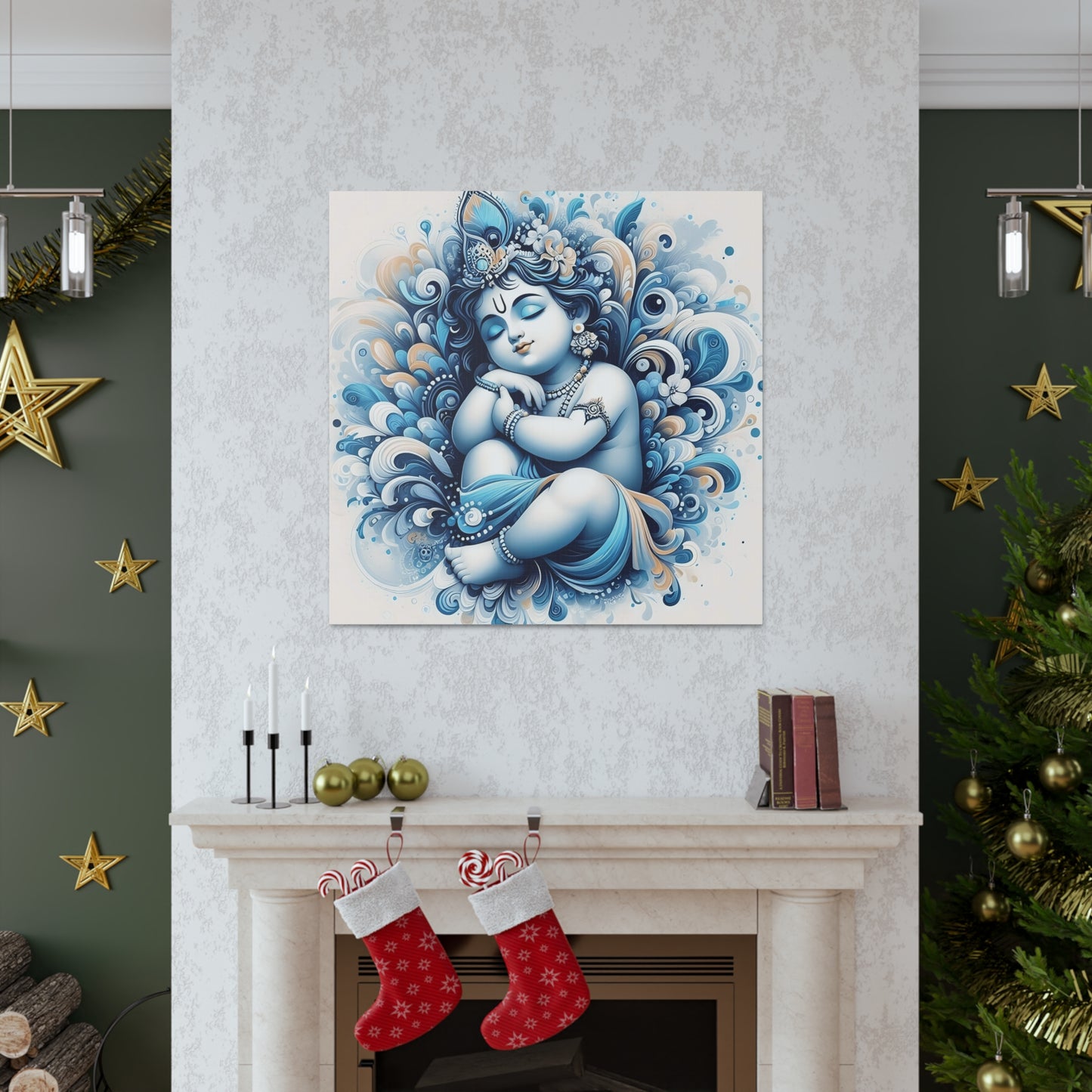 Divine Beginnings - Baby Krishna Canvas Art Piece