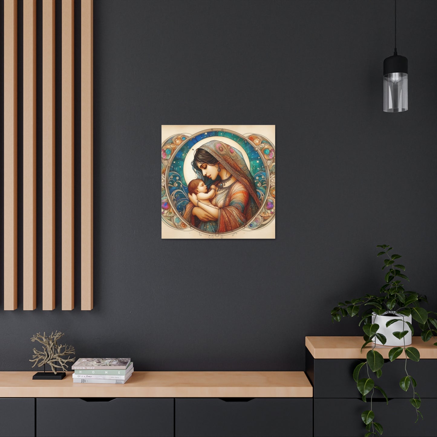 Eternal Embrace: A Canvas Print of Motherly Love