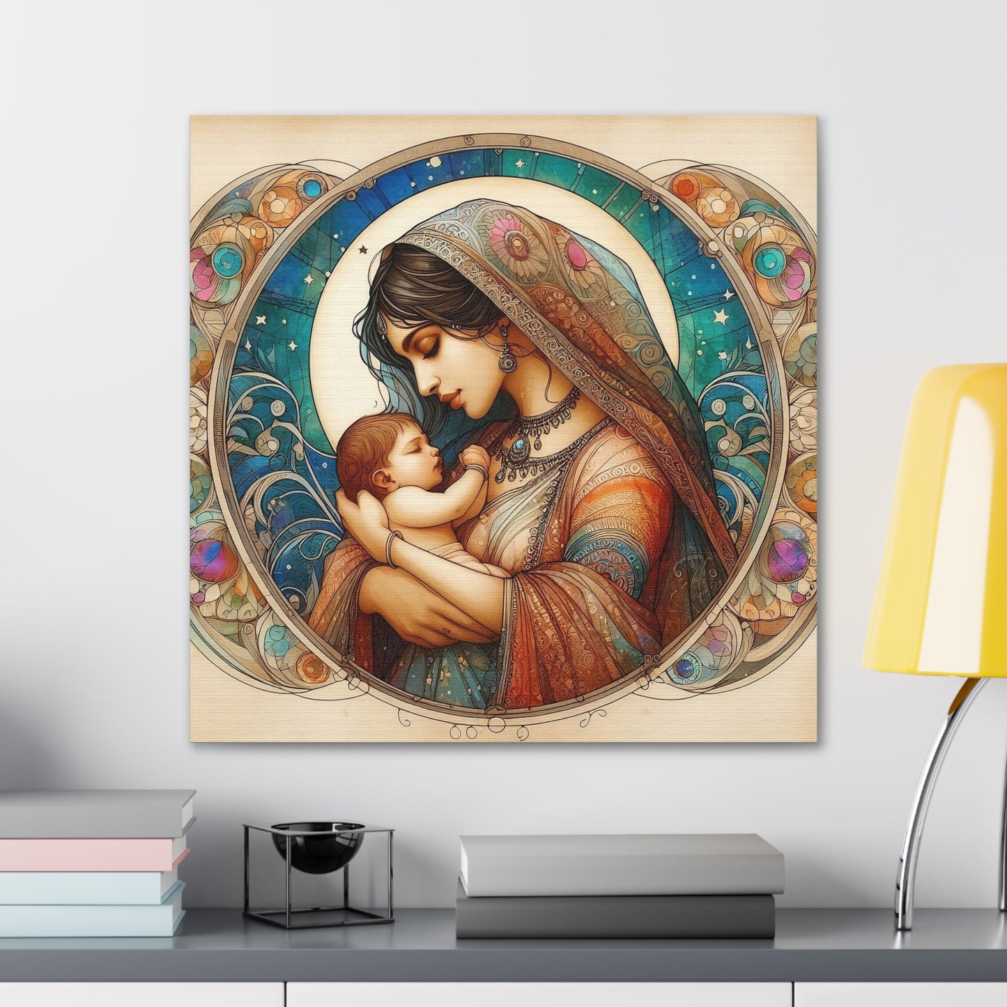 Eternal Embrace: A Canvas Print of Motherly Love