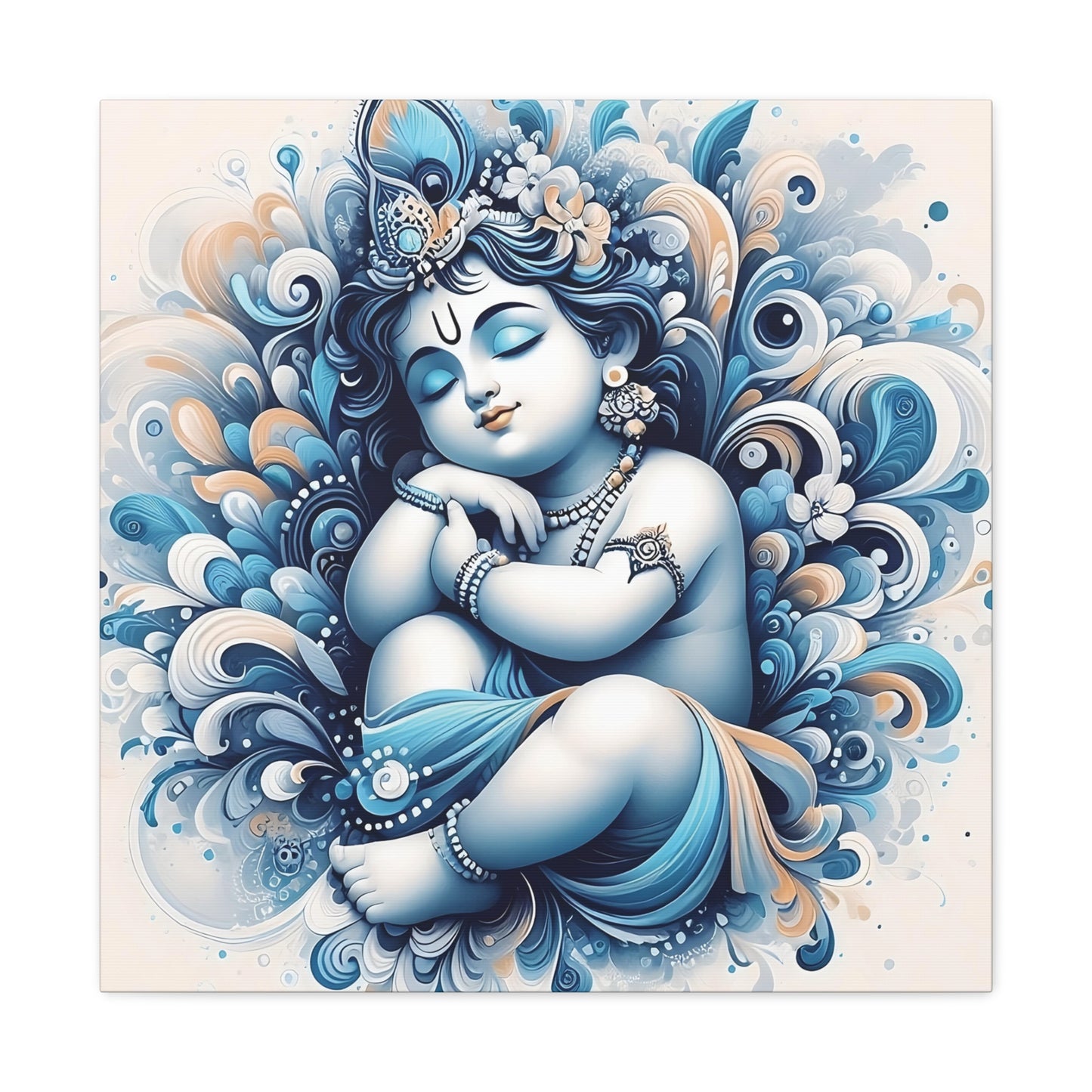 Divine Beginnings - Baby Krishna Canvas Art Piece