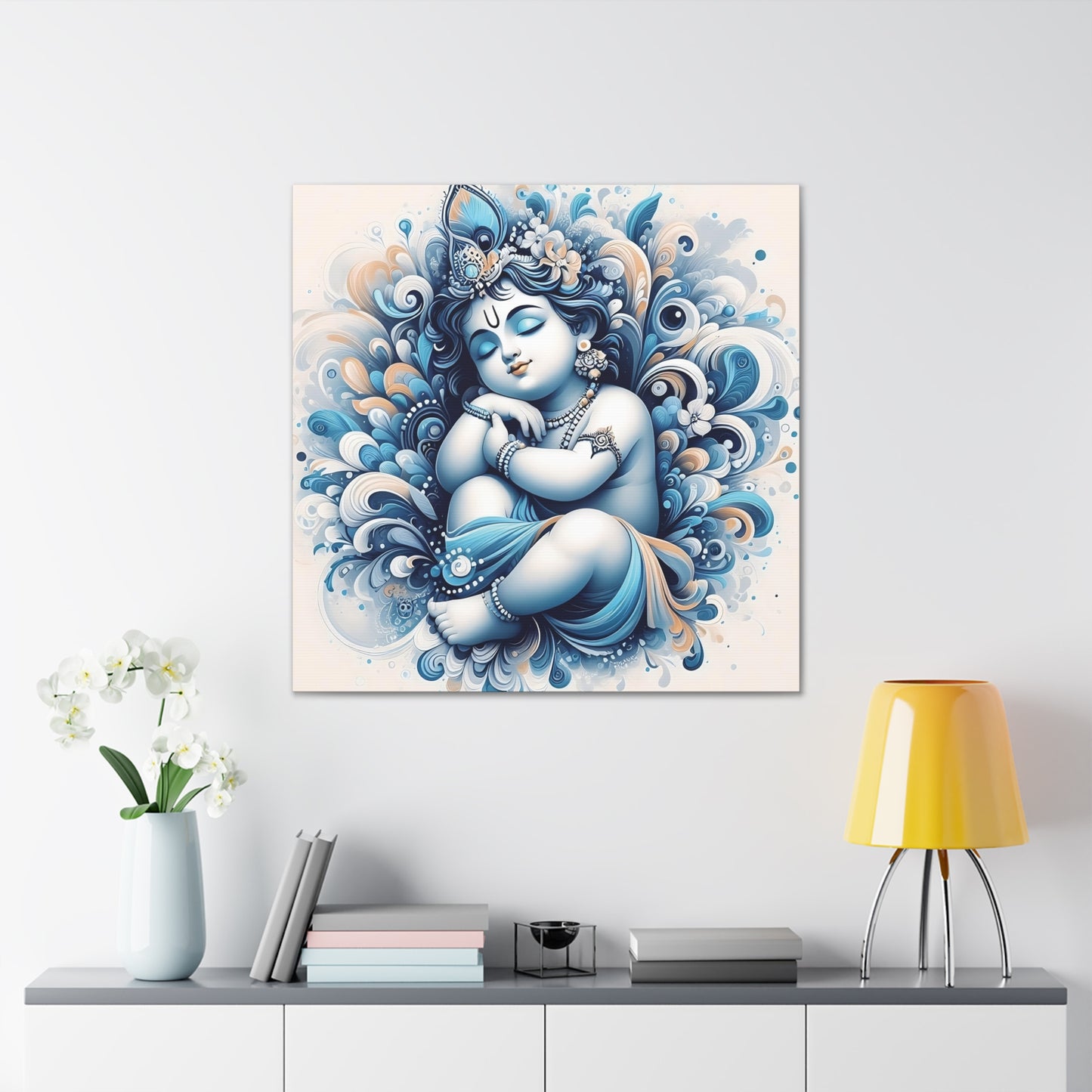 Divine Beginnings - Baby Krishna Canvas Art Piece