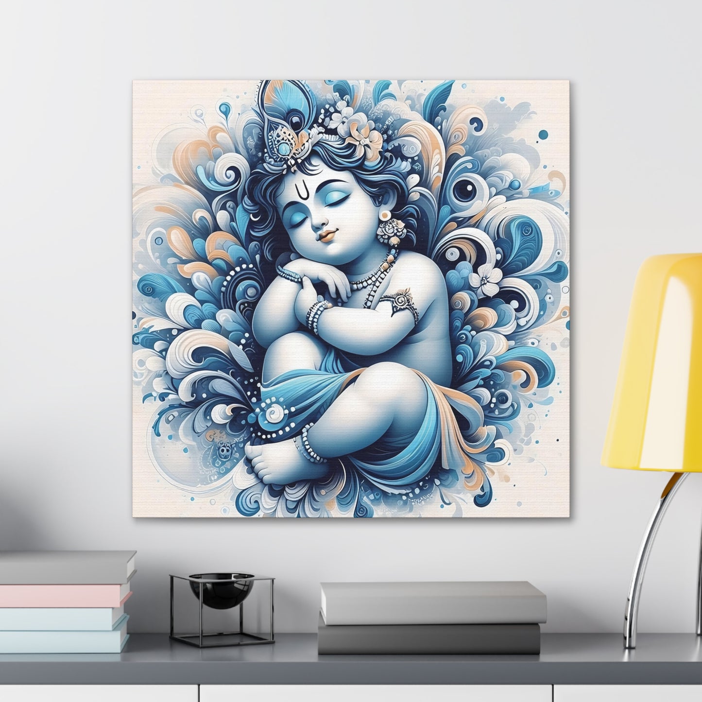 Divine Beginnings - Baby Krishna Canvas Art Piece