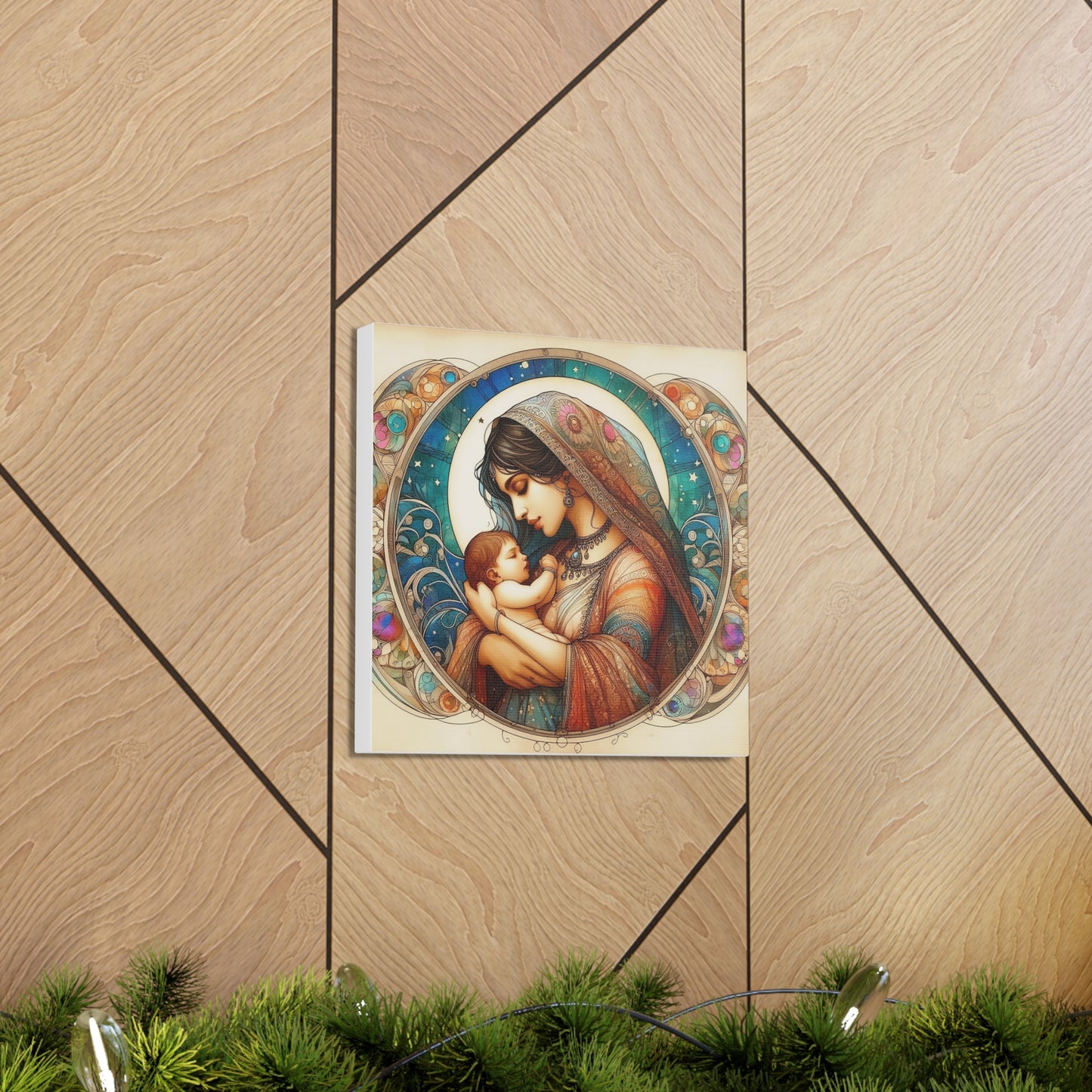 Eternal Embrace: A Canvas Print of Motherly Love