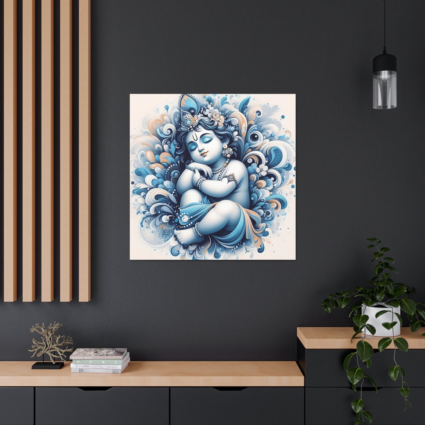 Divine Beginnings - Baby Krishna Canvas Art Piece