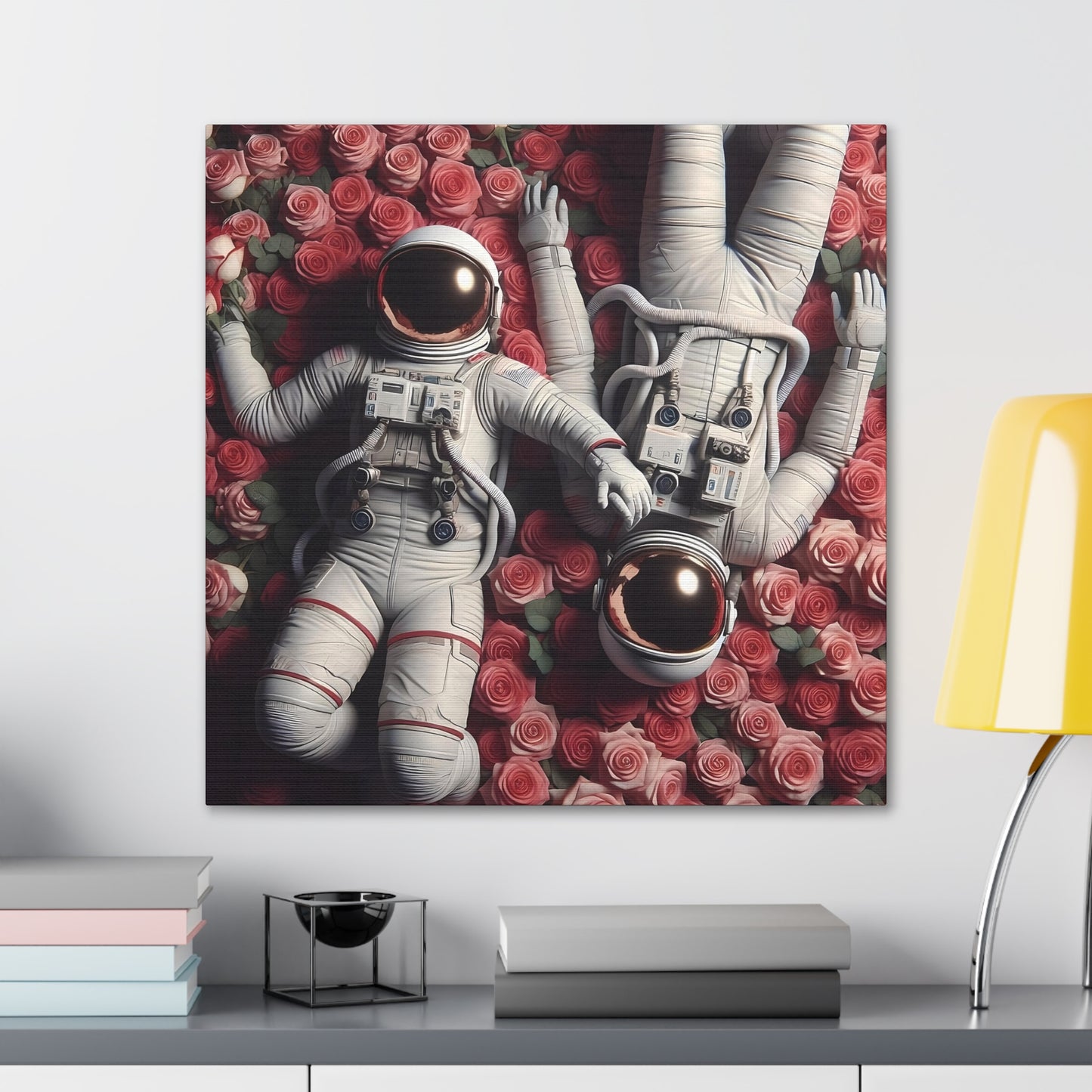 Love Beyond the Stars: A Surreal Journey Canvas Gallery Wrap